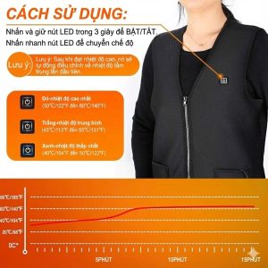 Áo Giữ Nhiệt Sưởi Ấm USB 5 Vùng (Unisex): Giải Pháp Chống Rét Kỷ Nguyên Mới | Junjin Store - Ảnh 4