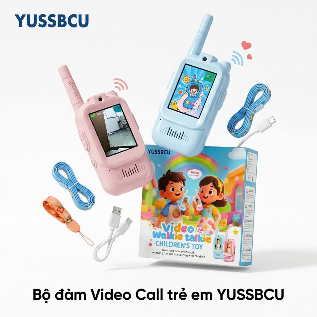 2 chiếc Bộ đàm Video Call trẻ em YUSSBCU – Video Walkie Talkie ( hàng Amazon ) - ảnh 1