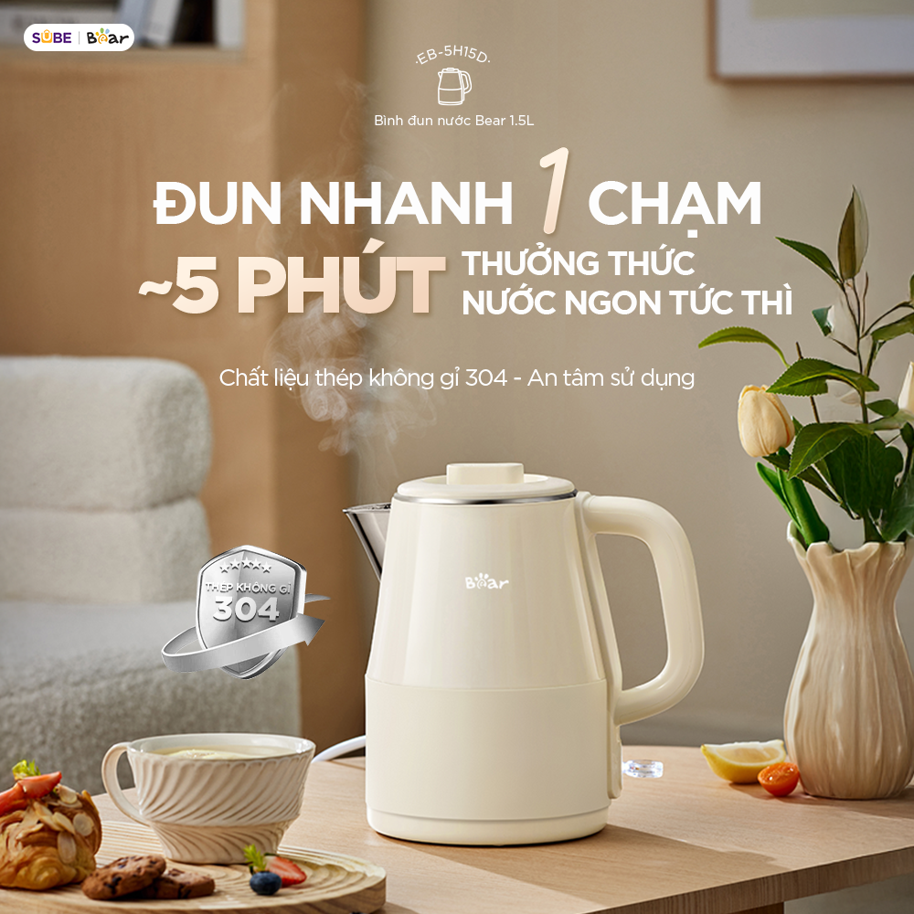 Ấm đun nước Bear 1.5L EB-5H15D - ảnh 1