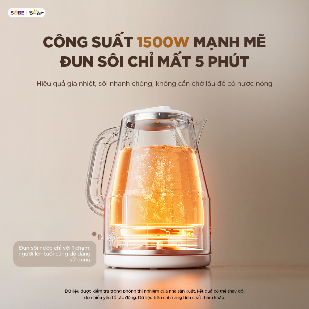 Ấm đun nước Bear 1.5L EB-5H15D - ảnh 3