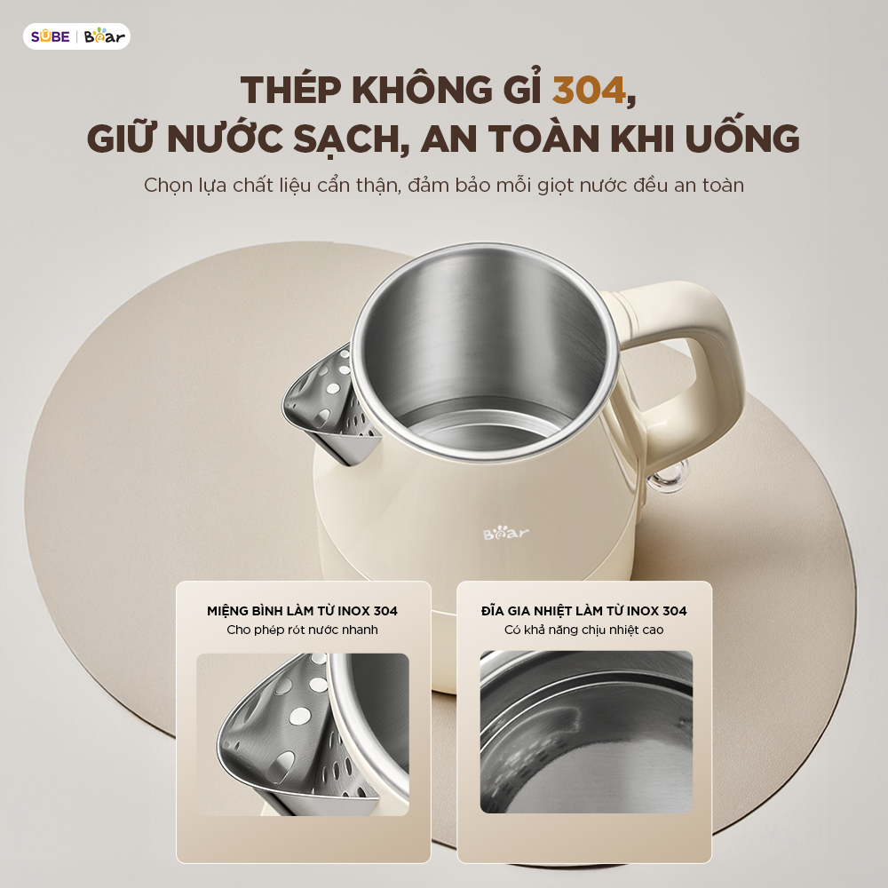 Ấm đun nước Bear 1.5L EB-5H15D - ảnh 4