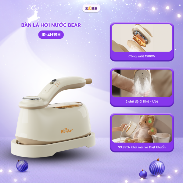 Bàn là hơi nước Bear IR-4H15H - Cream - ảnh 1