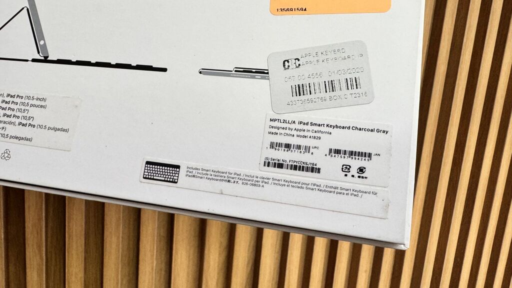 Bàn phím Apple SMART KEYBOARD MPTL2 cho iPad PRO - 10.5inch / iPad Air 3 / iPad 7 ( hàng tồn kho ) - ảnh 4