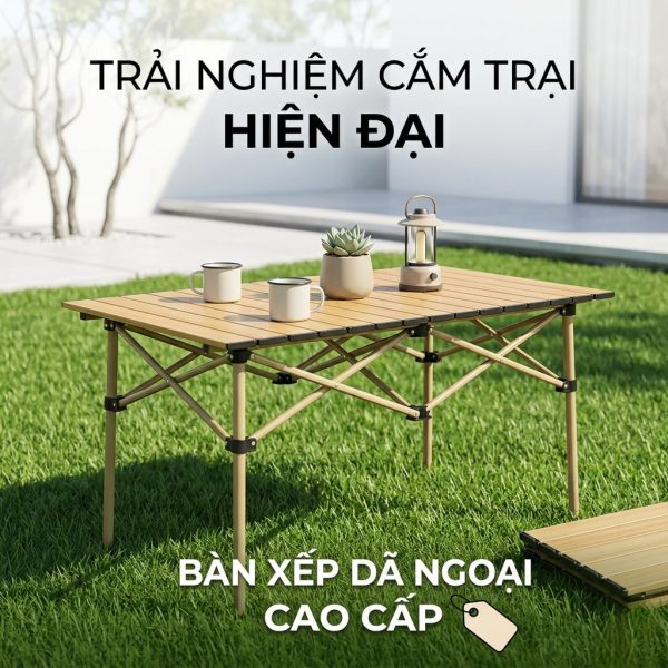 Bàn xếp dã ngoại gập gọn, chất liệu hợp kim, để cắm trại camping… - ảnh 1