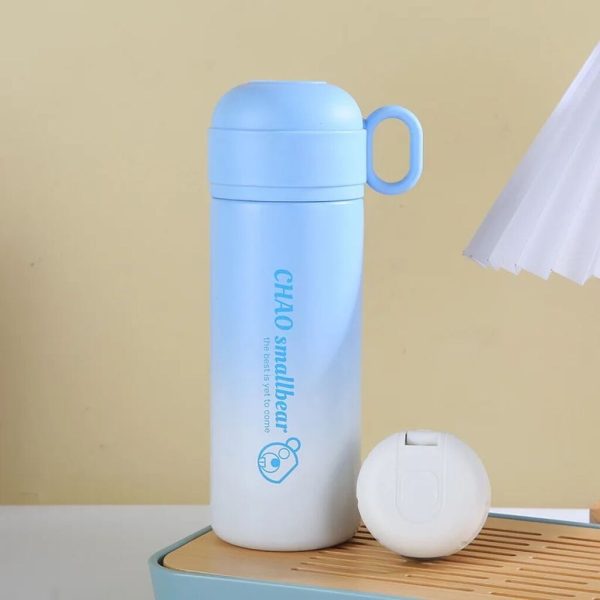 Bình Giữ Nhiệt CHAO Smallbear 500ml, nắp là cốc uống trà, cafe - màu ngẫu nhiên - ảnh 1