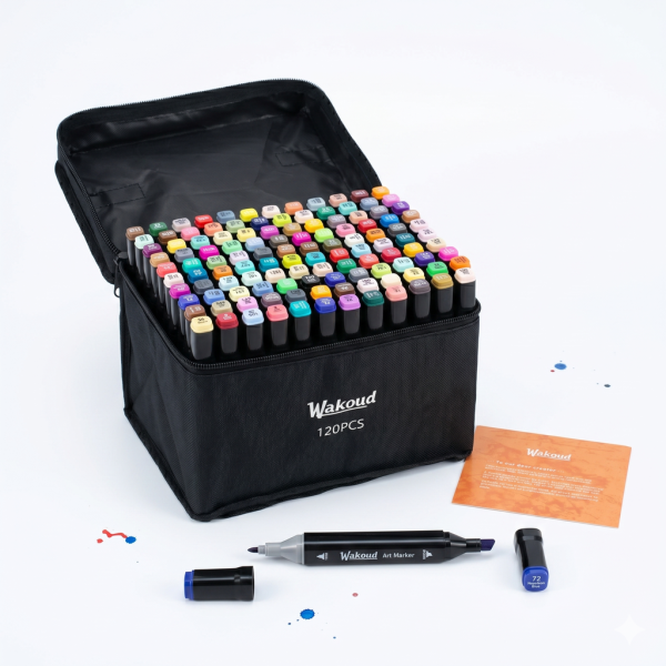 Bộ 120 Bút Màu hãng Wakoud Art Maker (kèm túi vải) - ảnh 1