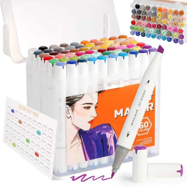 Bộ 60 Bút Lông Màu hãng Wakoud Art Maker ( hàng Amazon Mỹ ) - ảnh 1