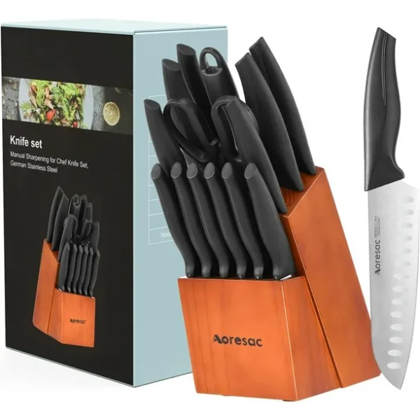 Bộ dao làm bếp 15 món hãng Aoresac ( Amazon Mỹ ) - ảnh 1