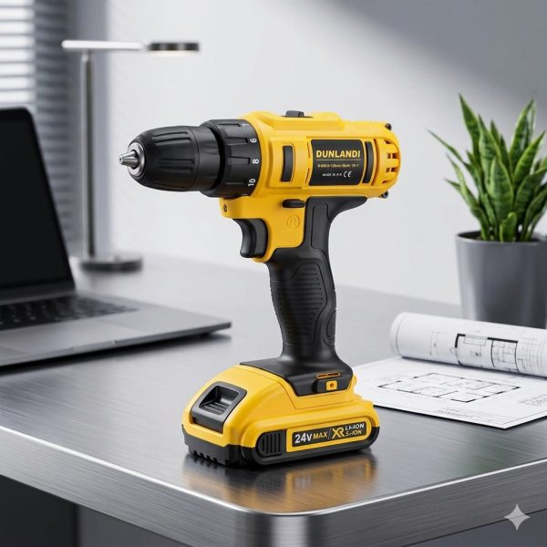 Bộ Máy khoan & vặn vít không dây hãng DUNLANDI , 2 pin rời, kèm hộp full phụ kiện & mũi - ảnh 1