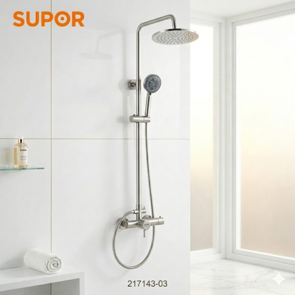 Bộ vòi sen cây tắm nóng lạnh SUPOR 217143-03-LS - ảnh 1