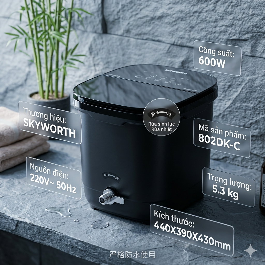 Bồn ngâm chân massage SKYWORTH 802DK-C - ảnh 2