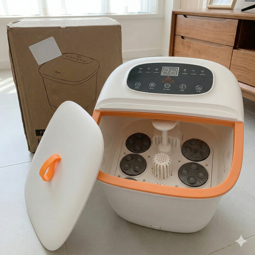 Bồn ngâm chân massage tự động FH818 (520W),có remote - ảnh 2