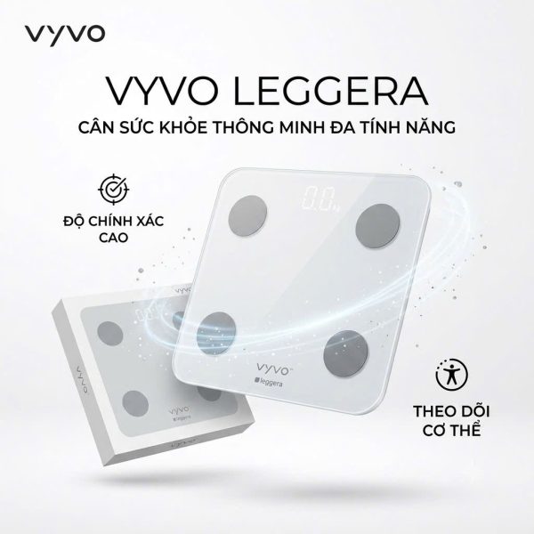 Cân sức khoẻ thông minh Vyvo Leggera ( Hàng Amazon Nhật ) - ko có App - ảnh 1