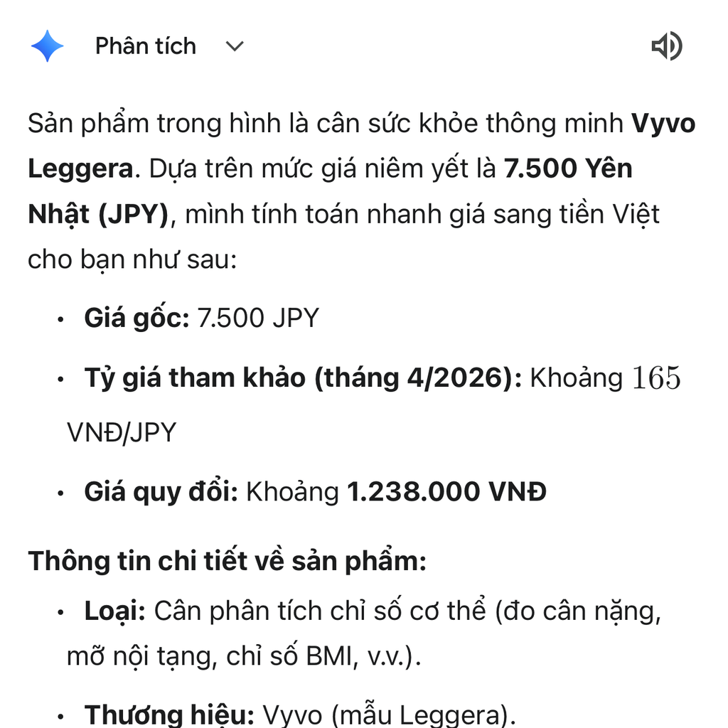 Cân sức khoẻ thông minh Vyvo Leggera ( Hàng Amazon Nhật ) - ko có App - ảnh 5