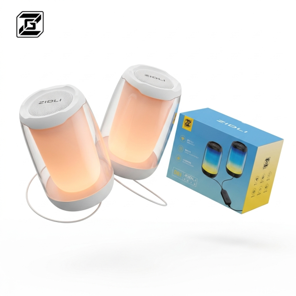 Cặp 2 Loa Bluetooth Zidli D81 – Đèn RGB đổi màu theo nhạc, có dây AUX - ảnh 1