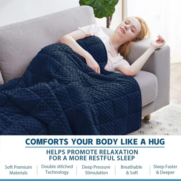 Chăn trọng lực đơn Bedsure (Canada),vỏ nhung, ruột chăn rời, mã X002HYM9RP, KT 104x152cm nặng 4.6kg - ảnh 1