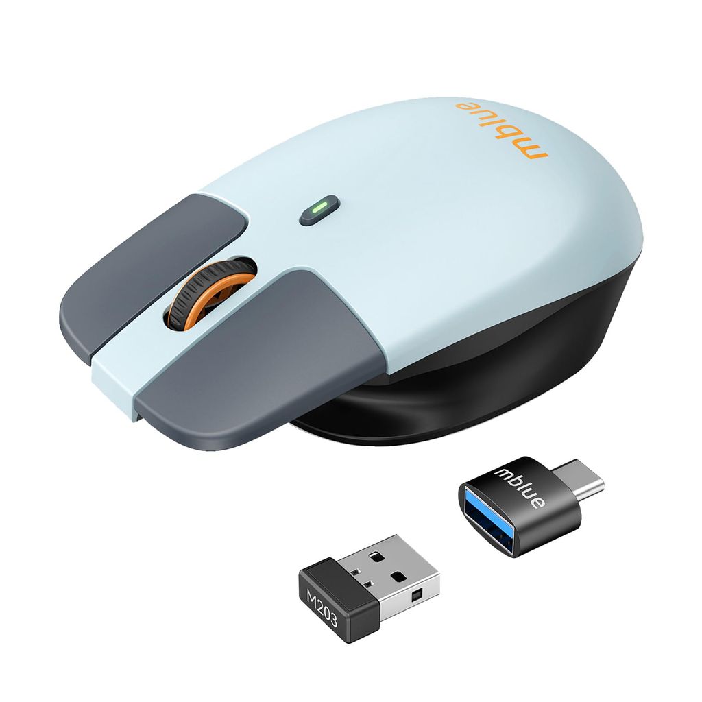 Chuột không dây công thái học MEIZU mblue M203, sạc Type-C, thiết kế dạng treo - ảnh 2