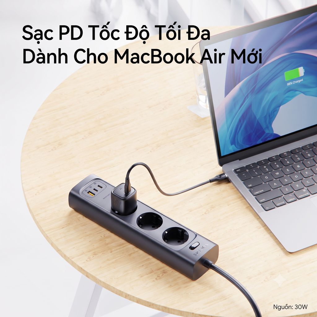 Combo 2 củ sạc nhanh 30W (chân tròn) VOLTME REVO 30 GAN CHARGER (30W) - V1186 - ảnh 5