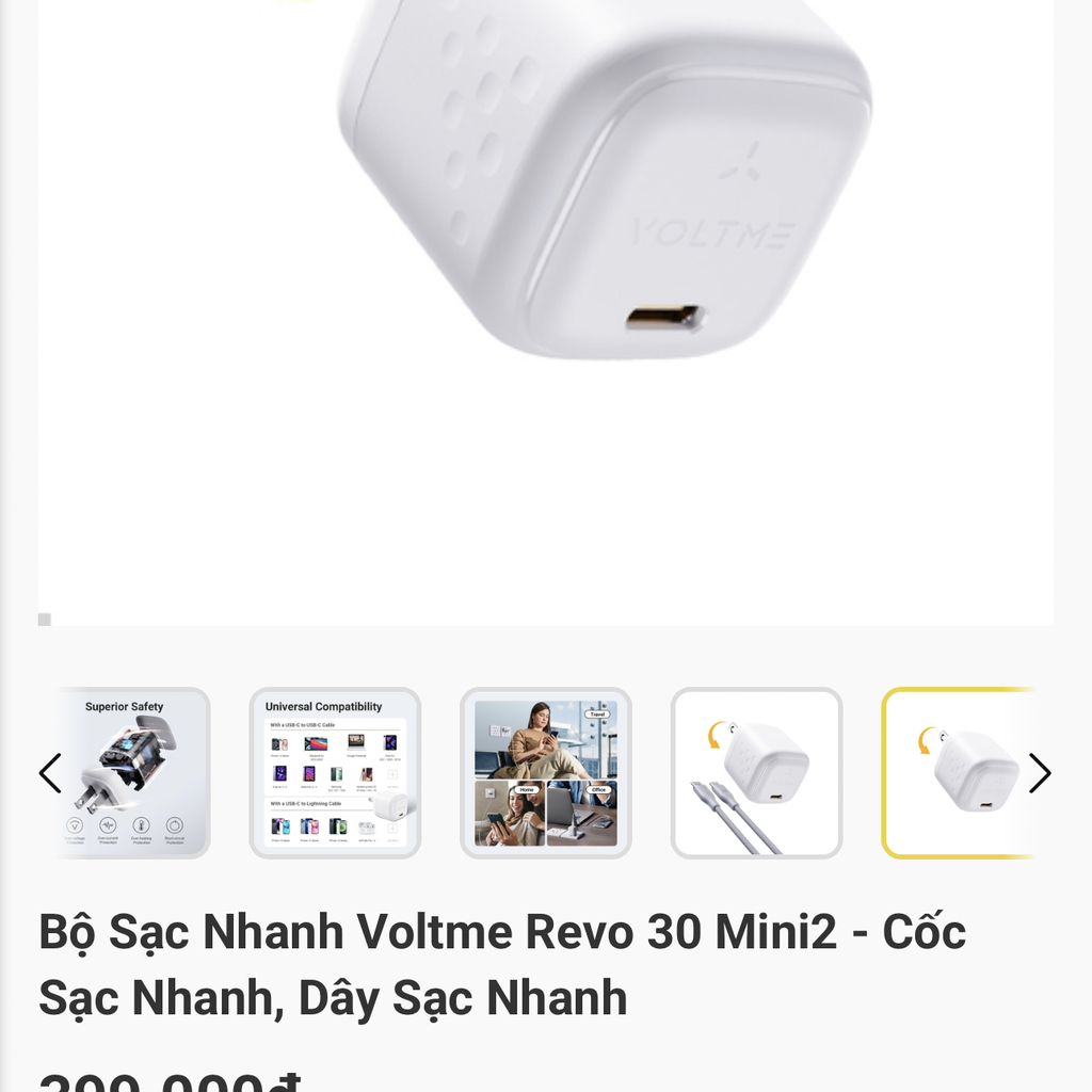 Củ Sạc Nhanh 30W Voltme Revo 30 Mini2, siêu nhỏ - ảnh 2
