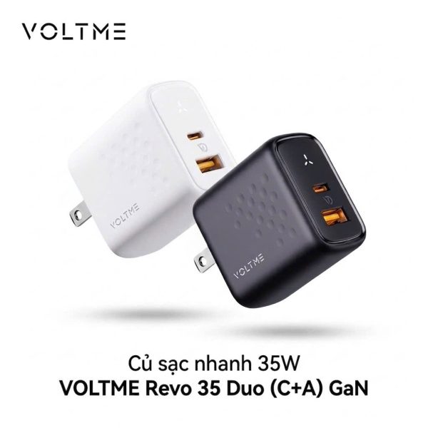 Củ sạc nhanh 35W VOLTME Revo 35 Duo (C+A) GaN – 2 Cổng USB-C + USB-A | Sạc Nhanh PD 3.0 - ảnh 1