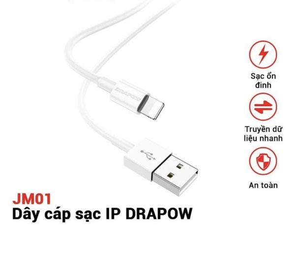 Dây cáp sạc Drapow JM01 dành cho iPhone (đóng túi) - ảnh 1
