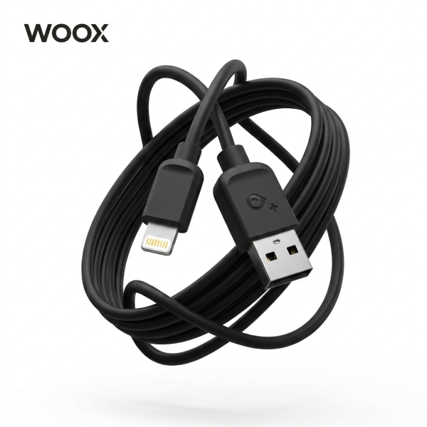 Dây cáp sạc iPhone hãng WOOX - USB to Lightning , ko hộp - ảnh 1
