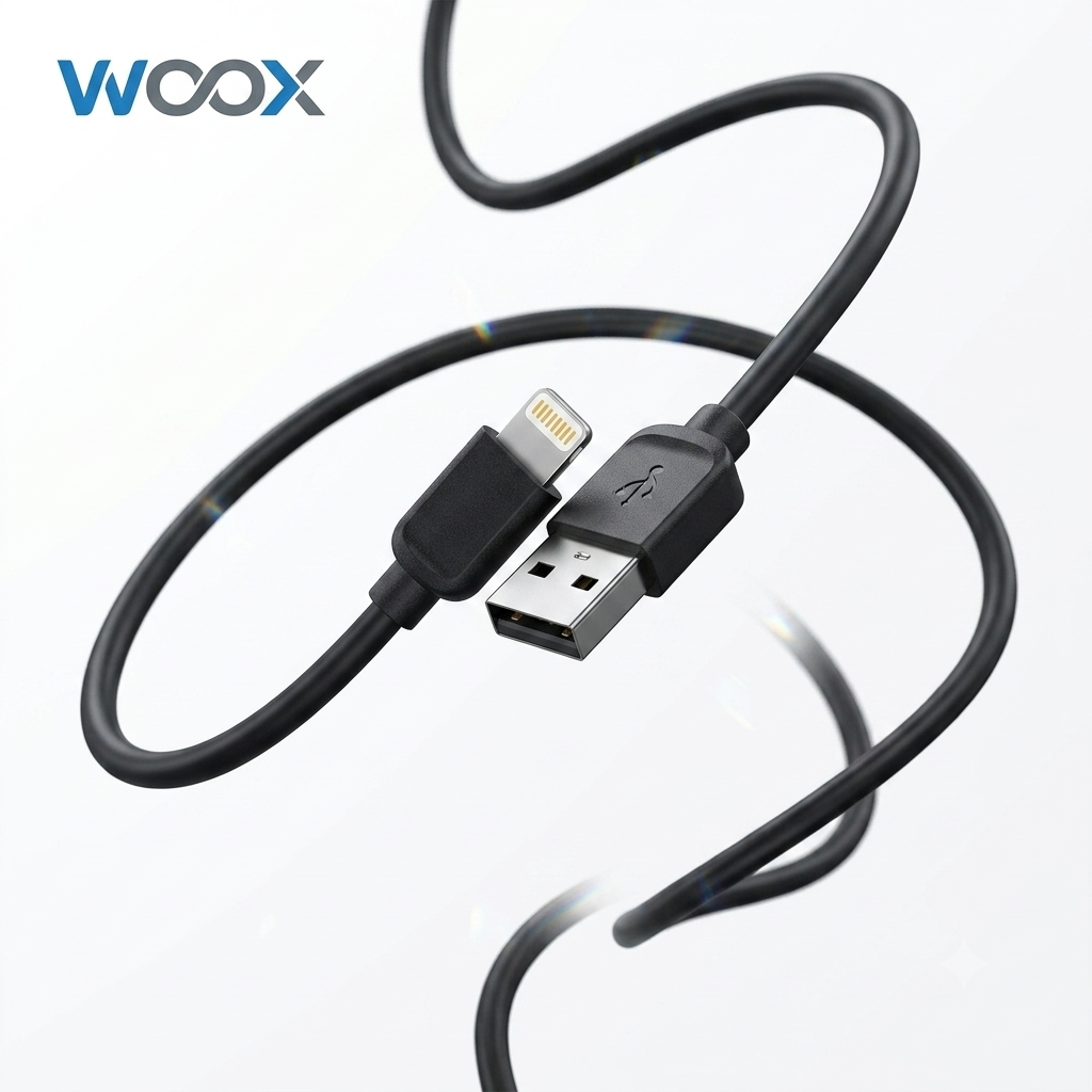 Dây cáp sạc iPhone hãng WOOX - USB to Lightning , ko hộp - ảnh 2