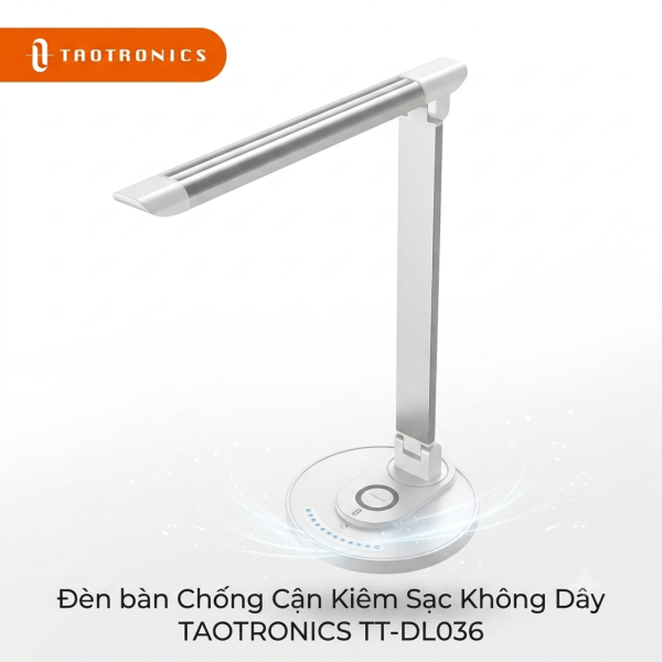Đèn bàn Chống Cận Kiêm Sạc Không Dây TAOTRONICS TT-DL036 , đèn đọc sách, đèn học - ảnh 1