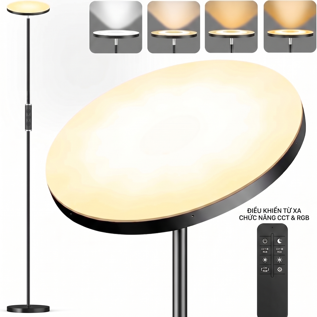 Đèn LED đứng thông minh YOTUTUN RGB FLE-036 (hàng Amazon Mỹ), có Remote, xoay 350 độ, cao 1.75m - ảnh 4