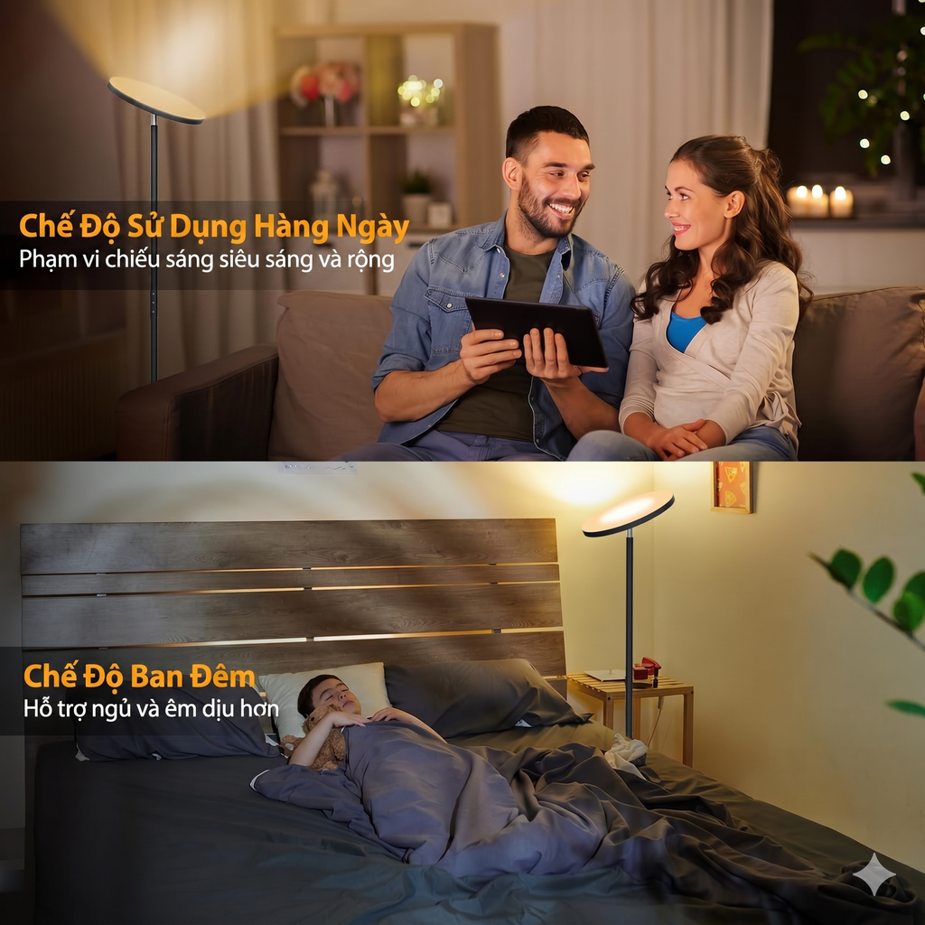 Đèn LED đứng thông minh YOTUTUN RGB FLE-036 (hàng Amazon Mỹ), có Remote, xoay 350 độ, cao 1.75m - ảnh 5
