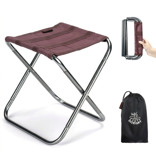 Ghế xếp dã ngoại gập gọn hãng DEERFAMY ( hàng Amazon ) , chịu tải lớn, siêu khoẻ - ảnh 1