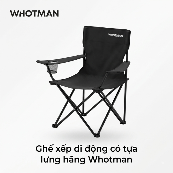 Ghế xếp di động hãng Whotman có tựa tay, ngồi trà đá, câu cá, camping ( Amazon Mỹ ) - ảnh 1