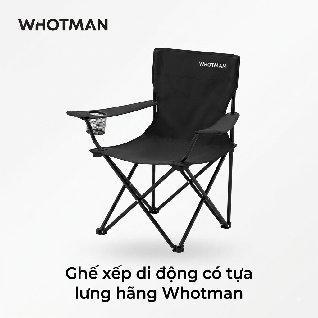 Ghế xếp di động hãng Whotman có tựa tay, ngồi trà đá, câu cá, camping ( Amazon Mỹ ) - ảnh 1