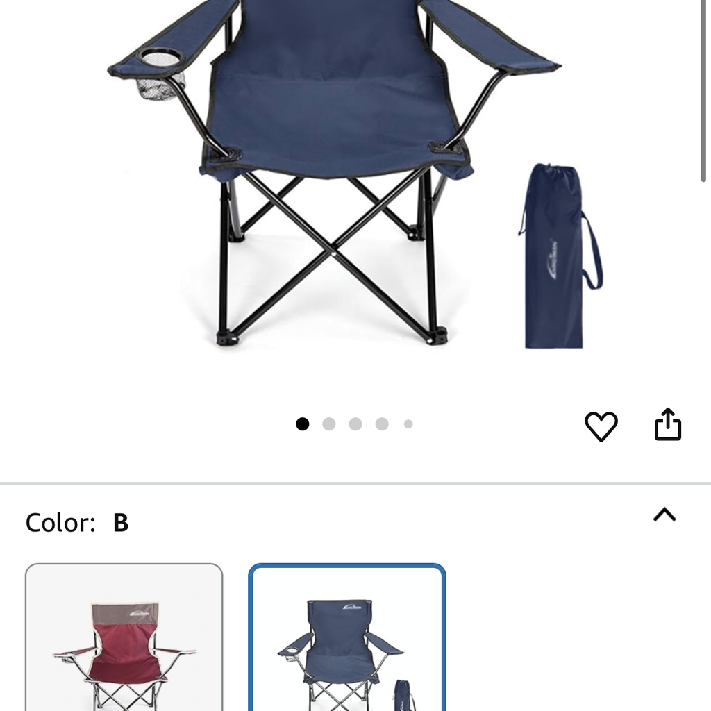 Ghế xếp di động hãng Whotman có tựa tay, ngồi trà đá, câu cá, camping ( Amazon Mỹ ) - ảnh 3