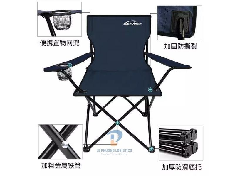 Ghế xếp di động hãng Whotman có tựa tay, ngồi trà đá, câu cá, camping ( Amazon Mỹ ) - ảnh 5