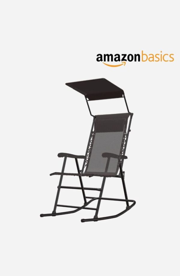 Ghế Xếp thư giãn Amazon Basics ( Mỹ ) Có Mái Che, dùng được ngoài trời, gấp gọn - HỘP XẤU - ảnh 1