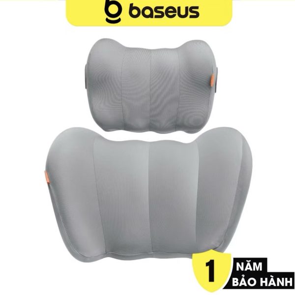 Gối cao su non tựa đầu & tựa lưng hãng BASEUS dành cho ô tô & ghế làm việc - ảnh 1
