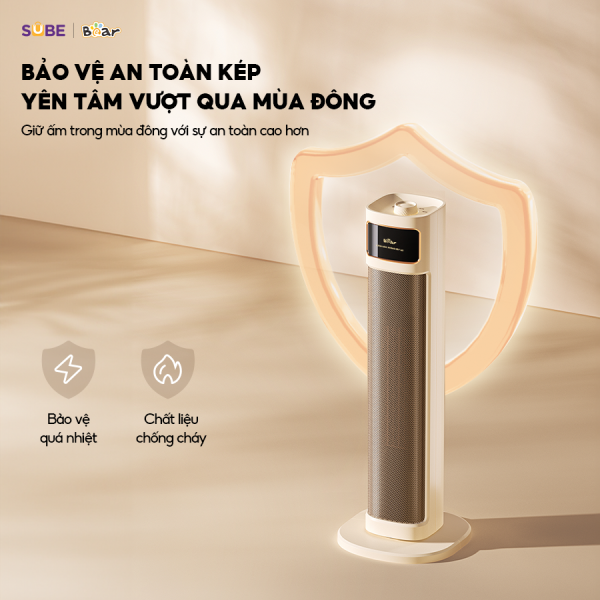 Hàng đã sử dụng - Máy sưởi Bear DNQ-P20Y5 - Kem - ảnh 1