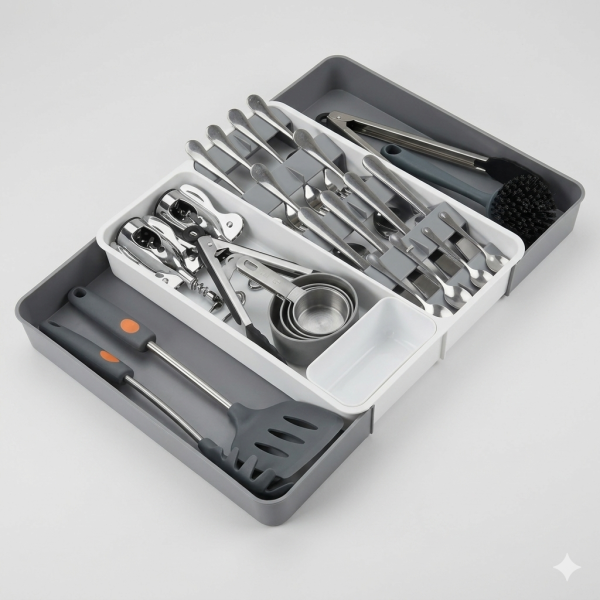 KHAY CHIA NGĂN KÉO MỞ RỘNG – EXPANDABLE DRAWER ORGANIZER TRAY - ảnh 1