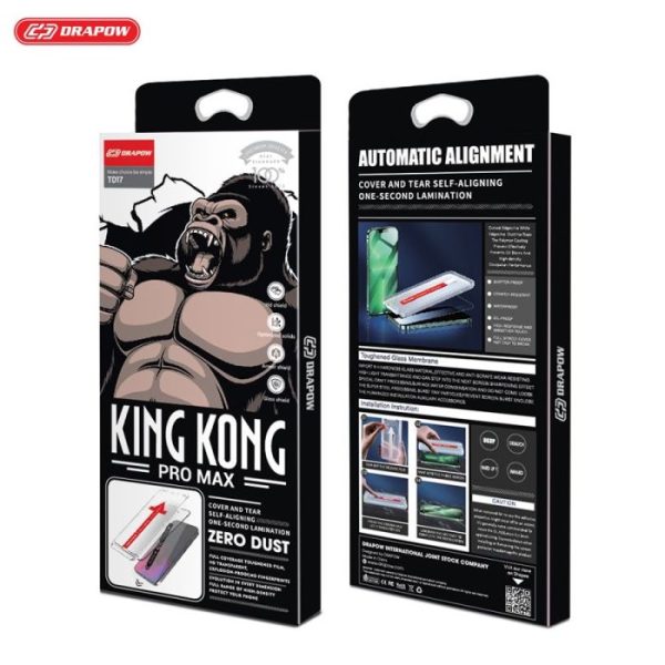 Kính cường lực tự lấy bụi tự dán KingKong Drapow 0.33mm TD17 - ảnh 1