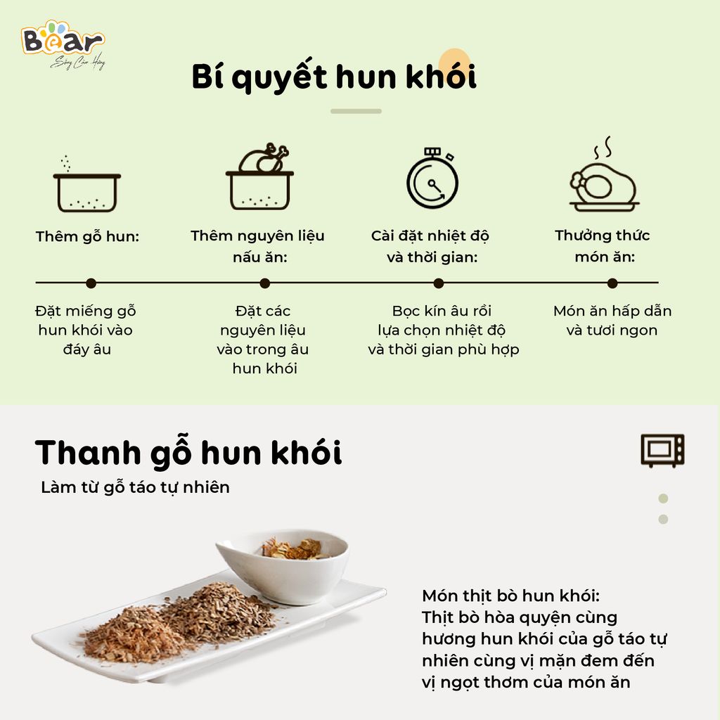 Lò Nướng và Hấp Bear Dung Tích 18L Thiết Kế Nhỏ Gọn Đa Năng - DKX-C20R5 - ảnh 5