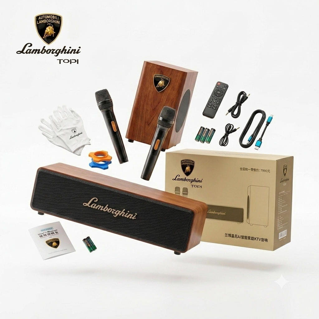 Loa Karaoke AI Lamborghini Topi M9 - kèm 2 mic, công suất 60W, chạy Android - ảnh 2