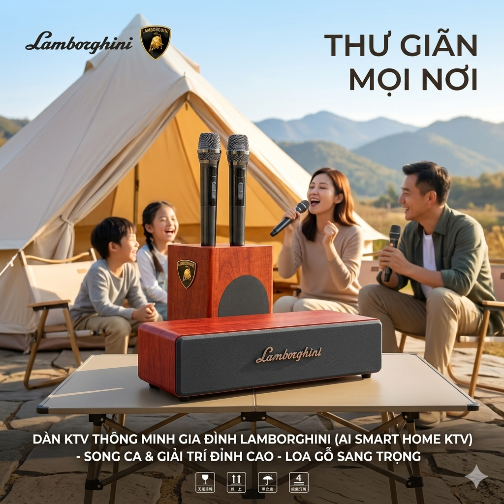 Loa Karaoke AI Lamborghini Topi M9 - kèm 2 mic, công suất 60W, chạy Android - ảnh 3