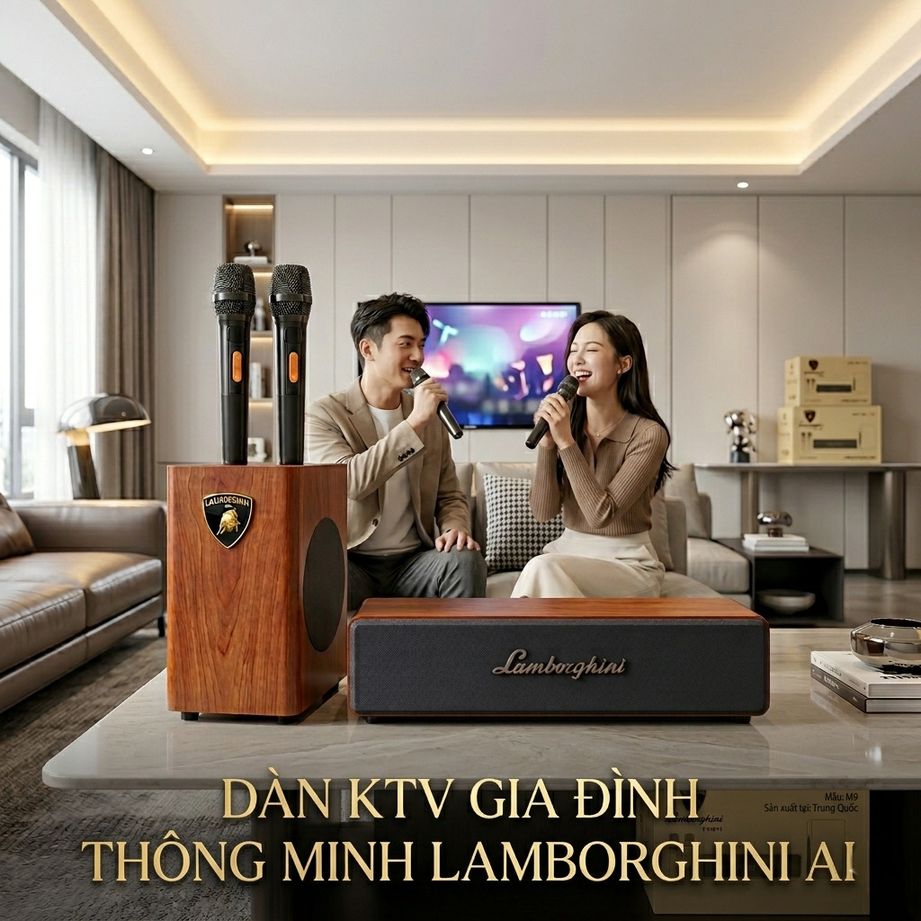 Loa Karaoke AI Lamborghini Topi M9 - kèm 2 mic, công suất 60W, chạy Android - ảnh 4