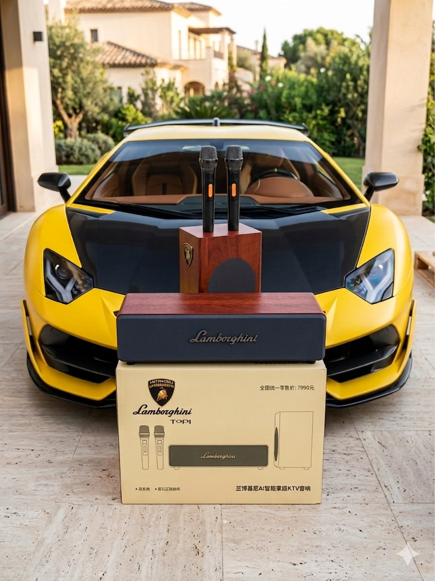 Loa Karaoke AI Lamborghini Topi M9 - kèm 2 mic, công suất 60W, chạy Android - ảnh 5