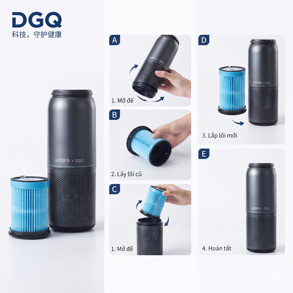 Lõi lọc thay thế của máy khử mùi & tạo ẩm cho xe hơi DGQ - H1 - ảnh 5