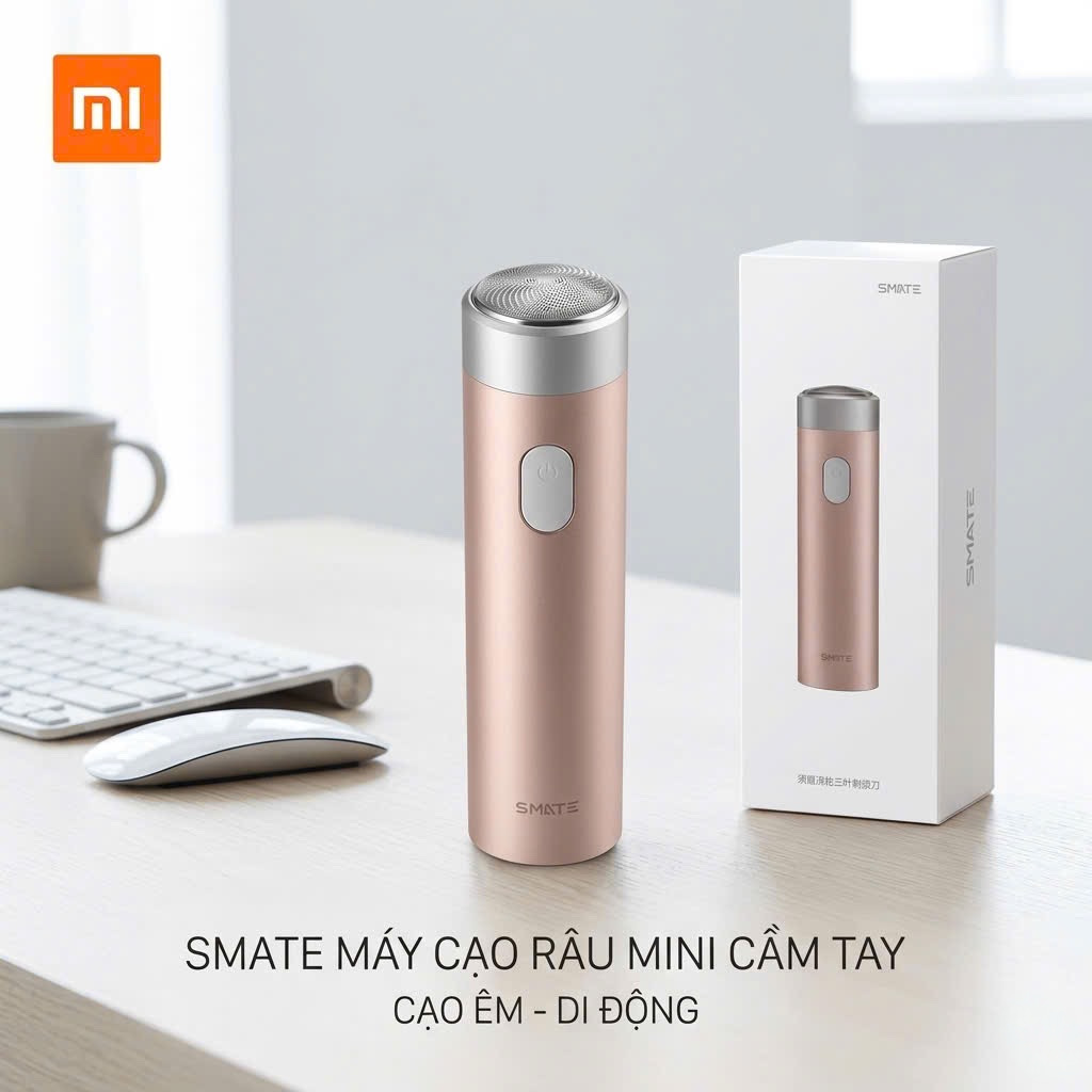 Máy Cạo Râu Xiaomi SMATE - STR03, vỏ nhôm khối, chống nước IPX7 - ảnh 1