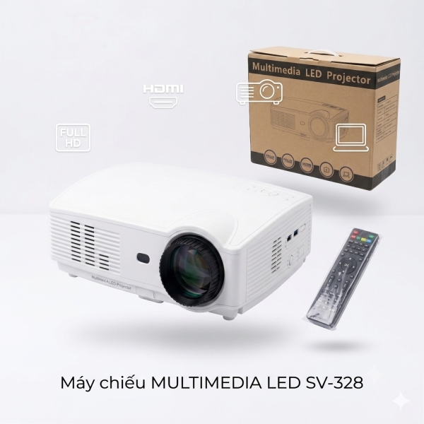 Máy chiếu MULTIMEDIA LED SV-328 ( nhà máy KONKA) , chạy Android, cài được Youtube - ảnh 1