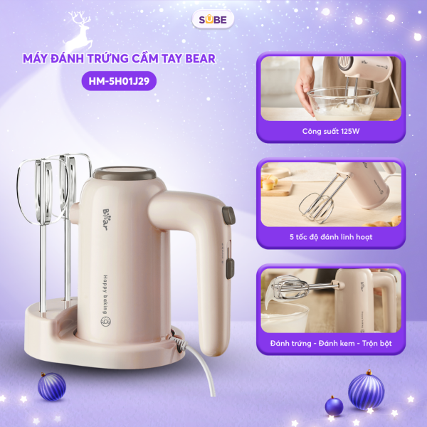 Máy đánh trứng cầm tay Bear HM-5H01J29 - ảnh 1