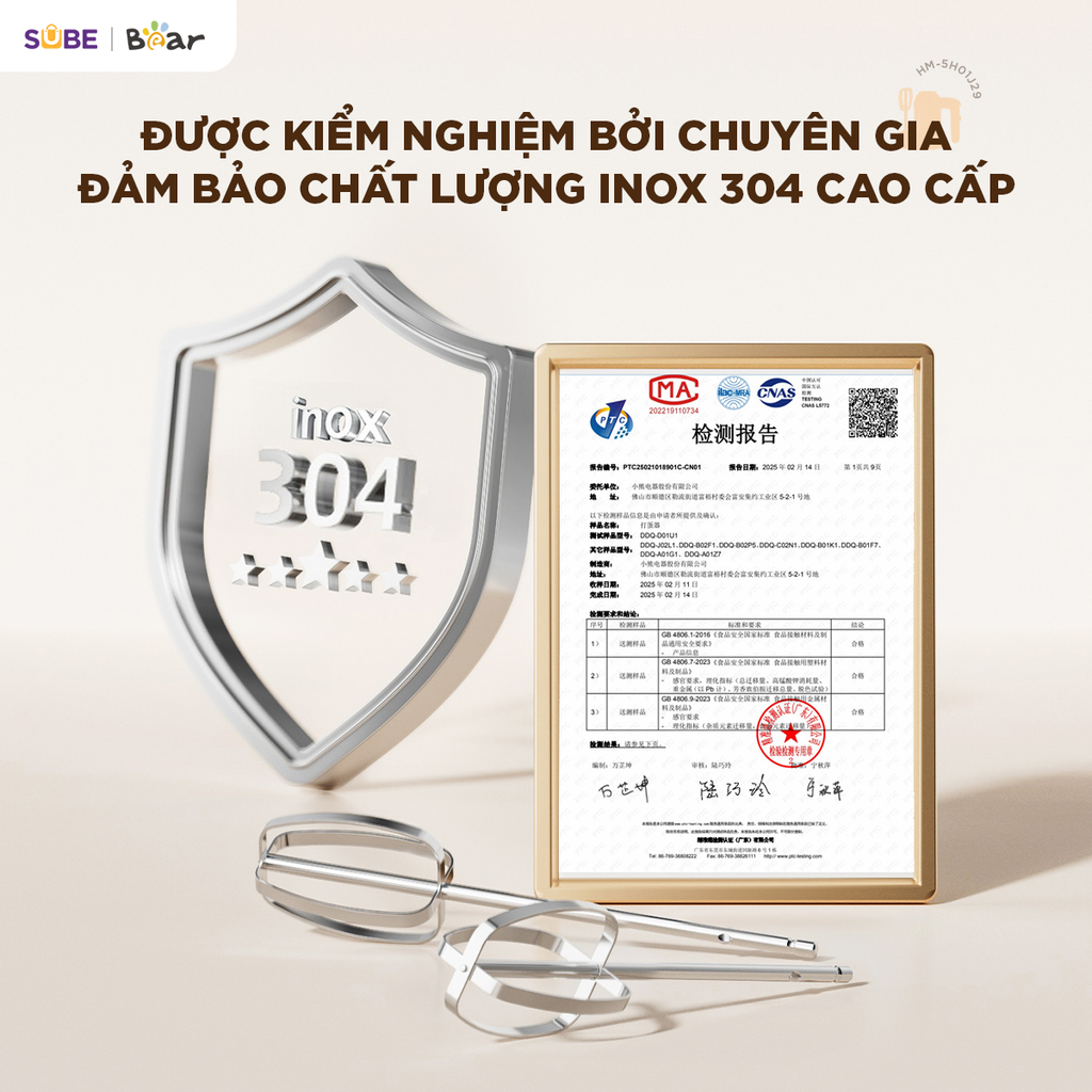 Máy đánh trứng cầm tay Bear HM-5H01J29 - ảnh 3